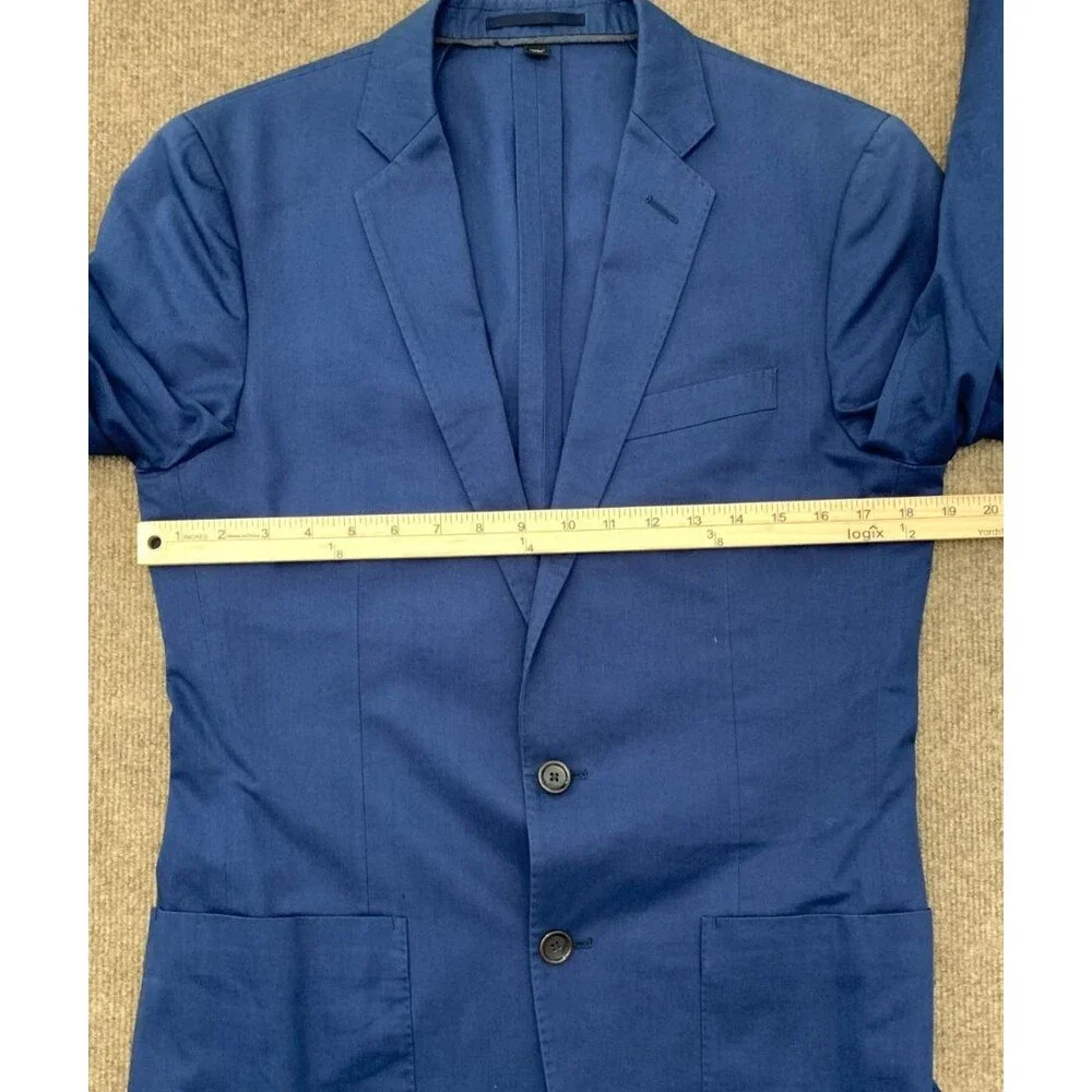 J Crew Blazer Mens 36R Ludlow Slim-Fit Larusmiani Cotton Twill Sportcoat Jacket